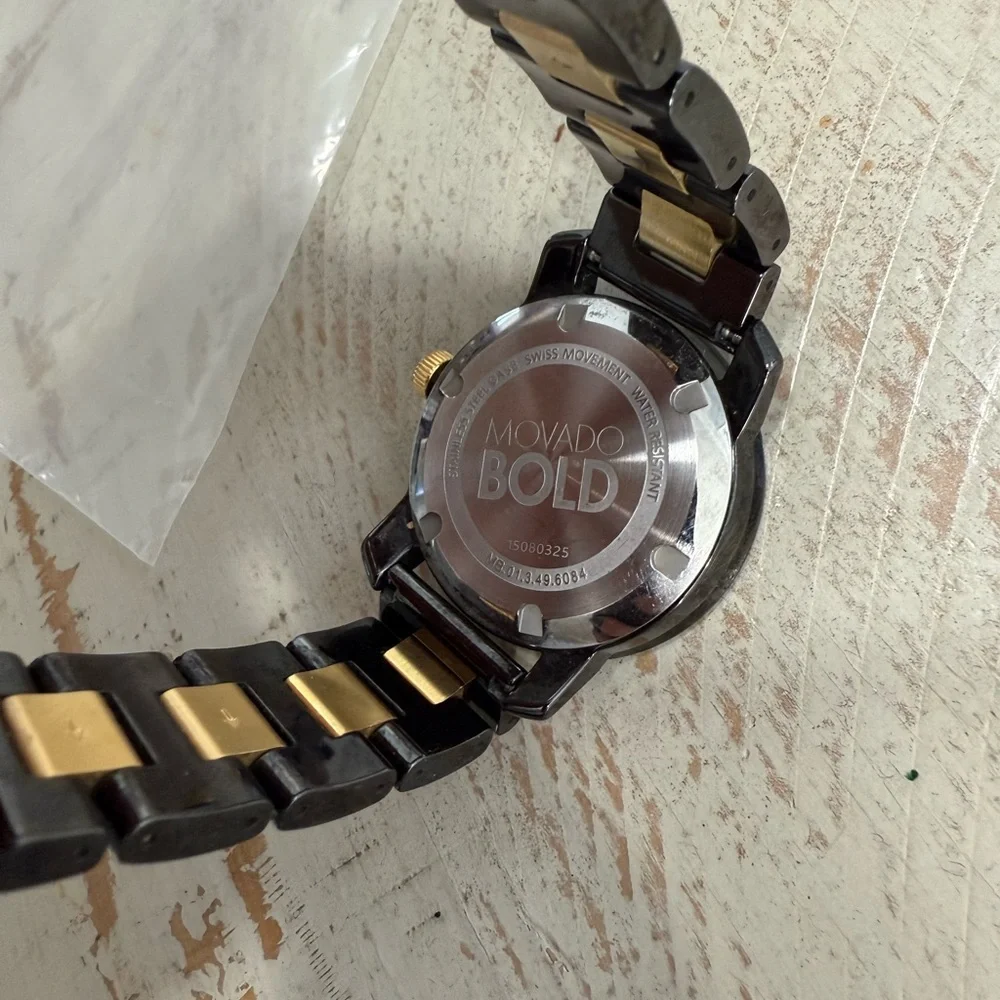 Movado Bold Black and Gold Watch - Picture 7 of 15